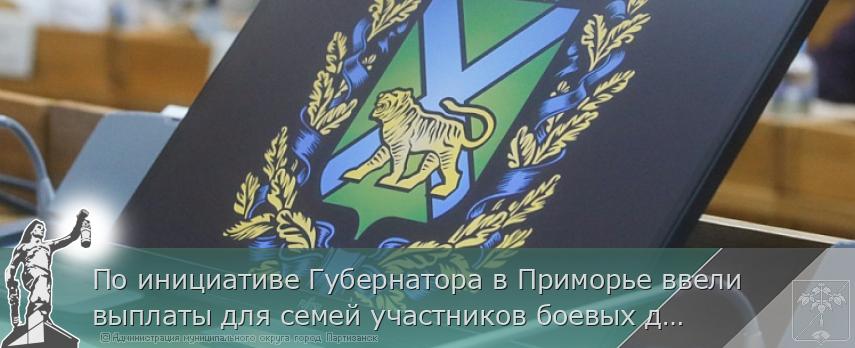 По инициативе Губернатора в Приморье ввели выплаты для семей участников боевых действий на приграничных территориях России